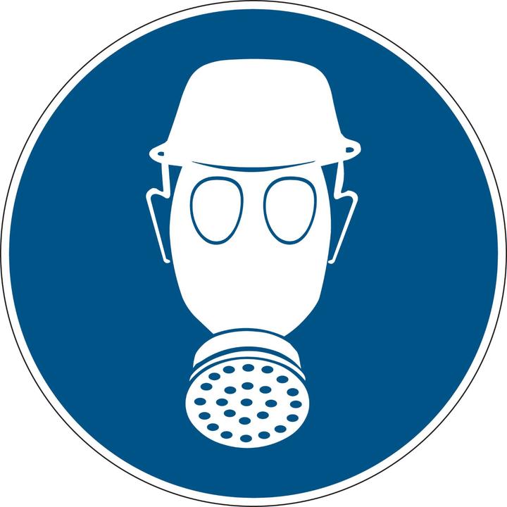 Actual product image Brady PIC 261-DIA 200-B7541, Mandatory signs - Use head and respiratory protection
