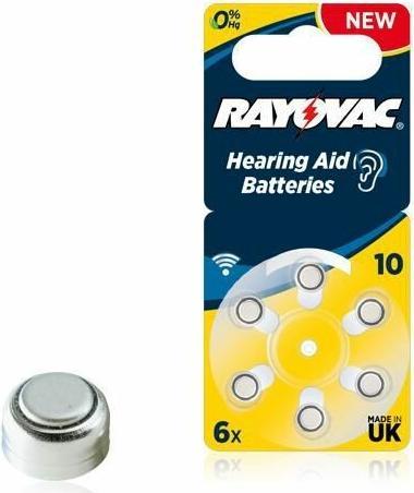Immagine prodotto Rayovac Batt.Acoustic S. 10 Confezione da 6 (6 pz., PR70, 105 mAh)