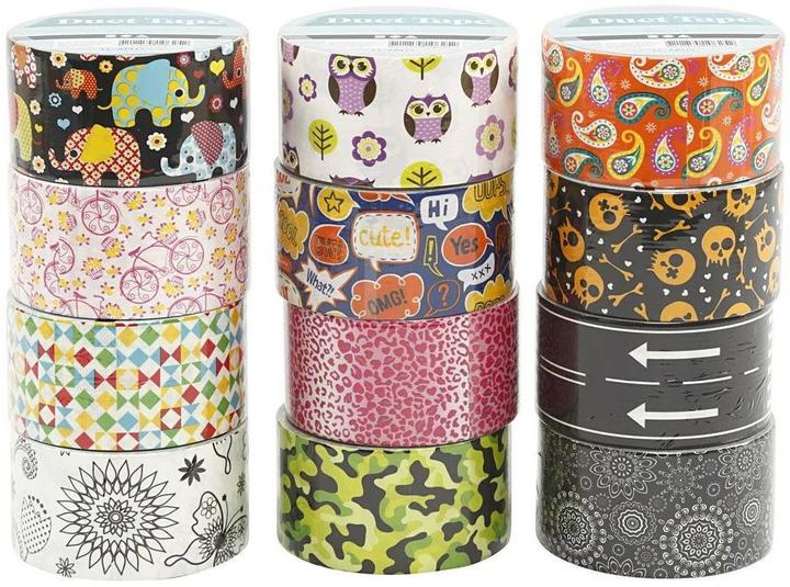Produktbild Creativ Company Gewebeband Duct Tape Muster 48 mm x 5 m, Mehrfarbig (48 mm)