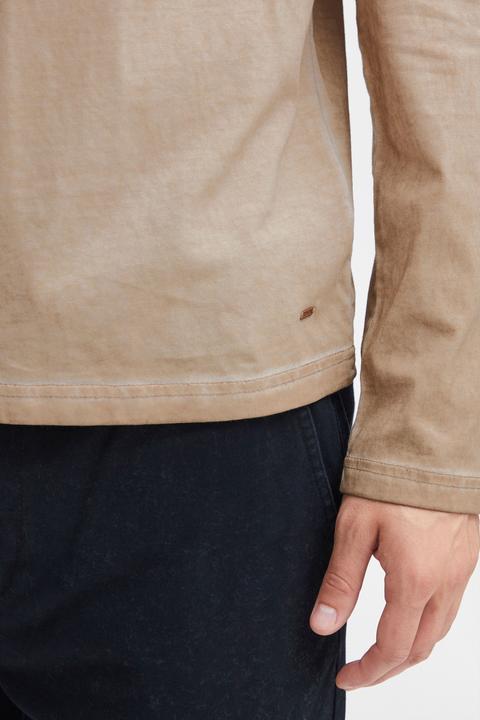 Actual product image Solid Tinox Men's Longsleeve With V-Neck Made Of 100% Cotton (L)