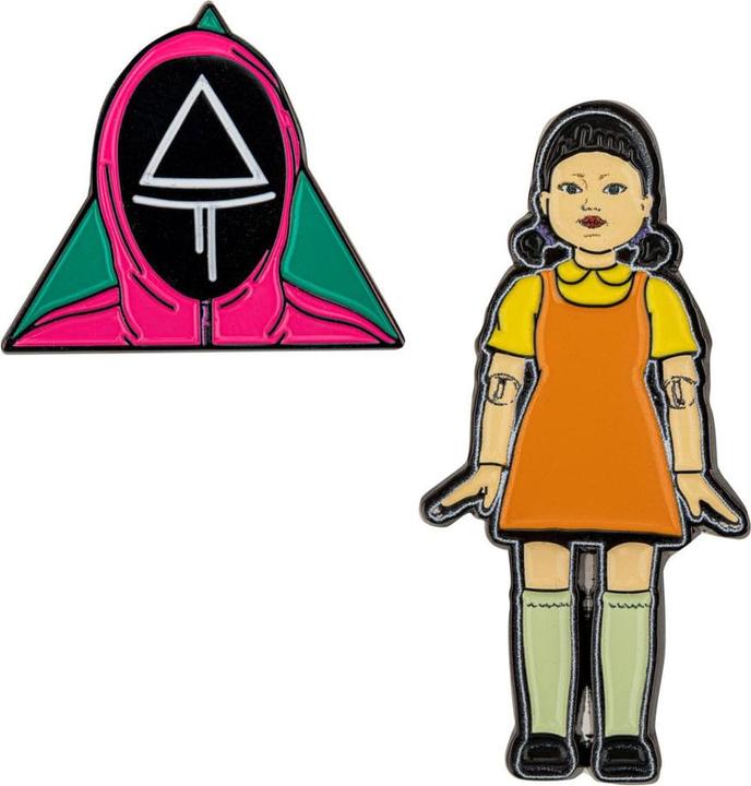 Cinereplicas Squid Game Ansteck-Pins 2er-Pack Young-hee & Soldier