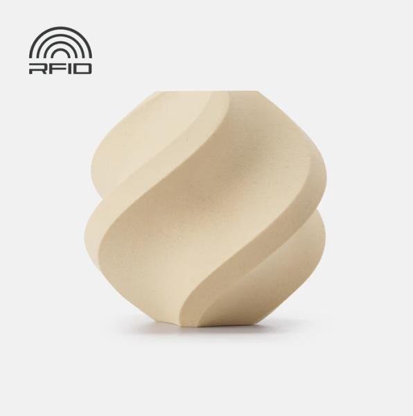 Actual product image Bambu Lab - PLA Wood - White Oak - 1.75mm (PLA, 1.75 mm, White)