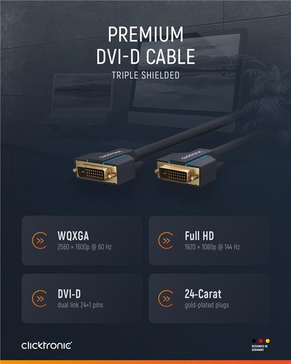 Actual product image clicktronic Dvi — Dvi (2 m, DVI)
