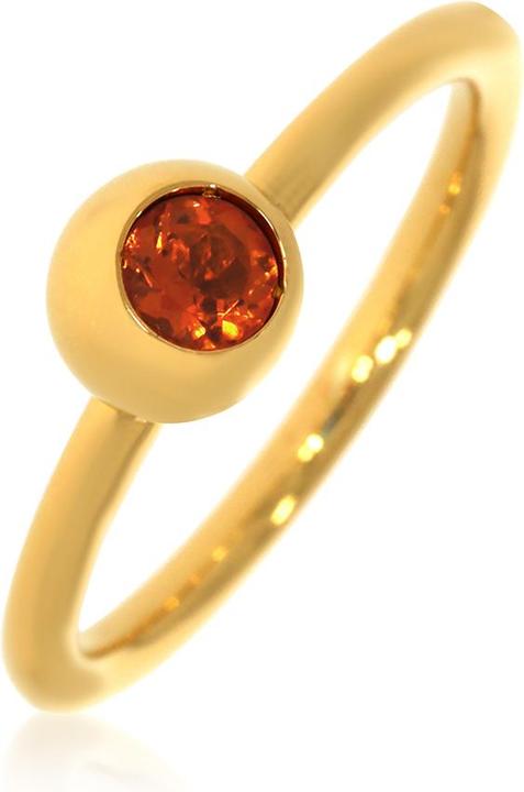 Xen Ring mit 4 mm Madeira Citrin ca. 0,30 ct. gelbvergoldet