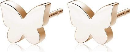 Actual product image Sagapo S'Agapµ - Beautiful bronze butterflies earrings CLICK SCK157