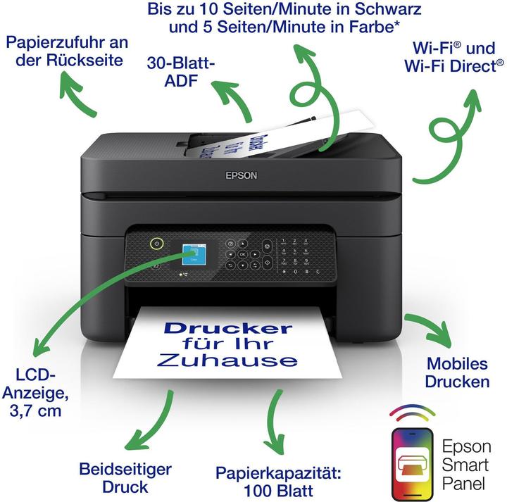 Image du produit Epson WorkForce WF-2930DWF (Encre, Couleur)