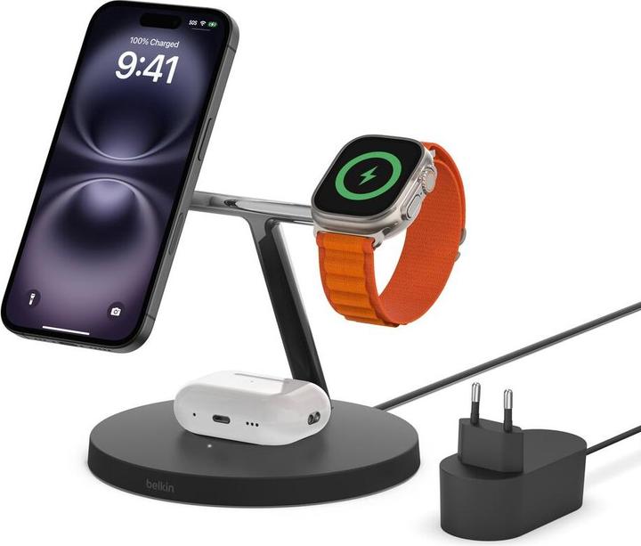 Produktbild Belkin BoostCharge Pro 3-in-1 Ladegerät mit MagSafe (15 W)