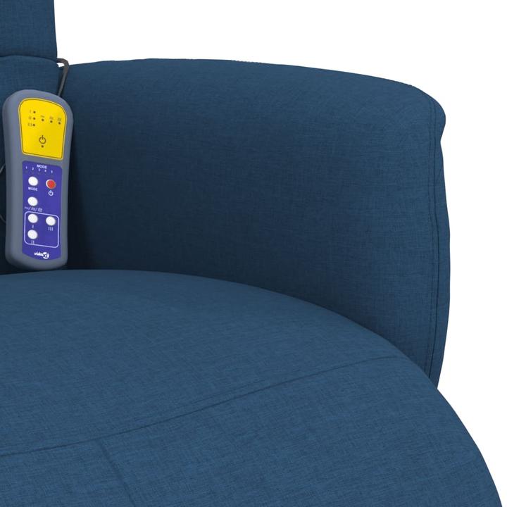 Immagine prodotto VidaXL Sedia da massaggio con poggiapiedi in tessuto blu,Colore: Blu,Materiale