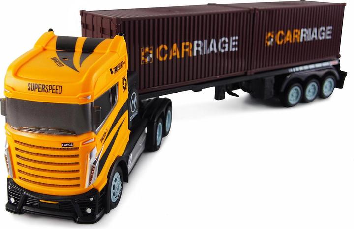 Immagine prodotto Amewi Semirimorchio con rimorchio per container 1:16, RTR (RTR pronto all'uso)