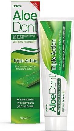 Aloe Dent Triple Action Aloe Vera Toothpaste Fluoride Free with CoQ10 100ml (100 ml)