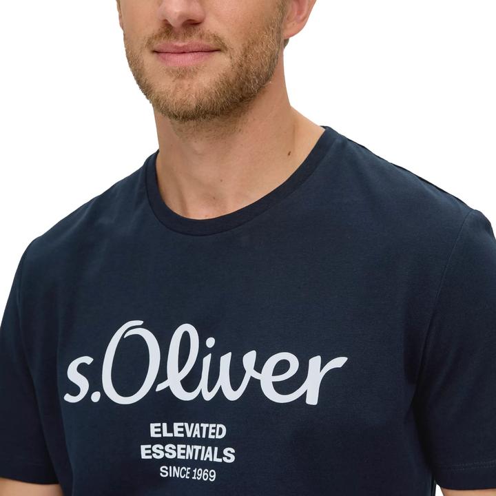 Produktbild S.Oliver T-Shirt Casual Bequem sitzend Logo T-Shirt (XXL)