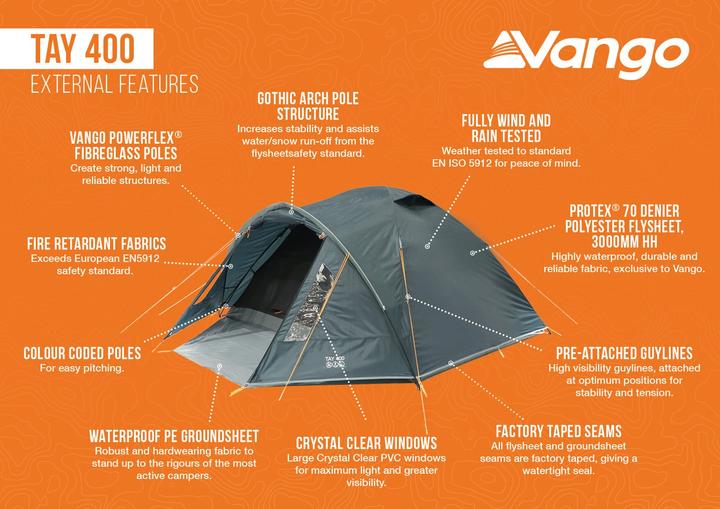 Actual product image Vango Tay 400 (Dome tent, 4.79 kg, 4 persons)
