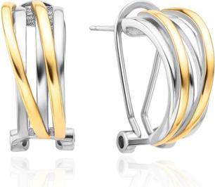 Produktbild Agato - Elegant bicolor earrings with zircons AGT-E122KK-2T