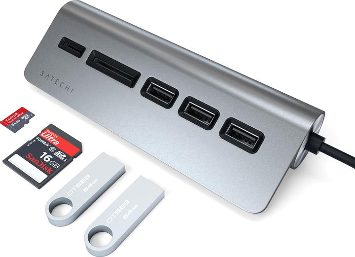 Image du produit Satechi USB-C Aluminium Hub (USB-C, 5 Ports)