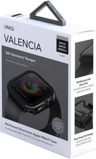 Produktbild Uniq etui Valencia Apple Watch Series 4/5/6/SE 44mm. szary/gunmetal grey