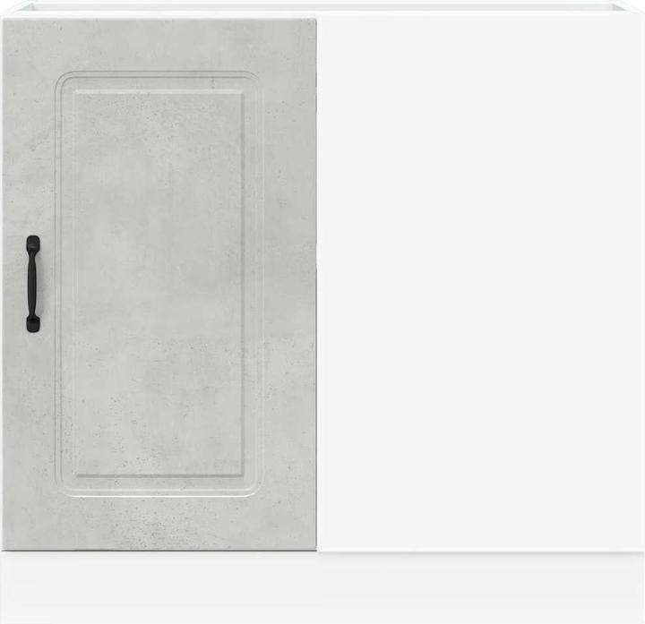 Image du produit VidaXL Élément bas de cuisine Kalmar Gris béton Bois composite Élément bas d'évier (86 x 46 x 81,5 cm)