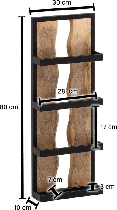 Actual product image FineBuy Wall shelf (30 x 10 x 80 cm)