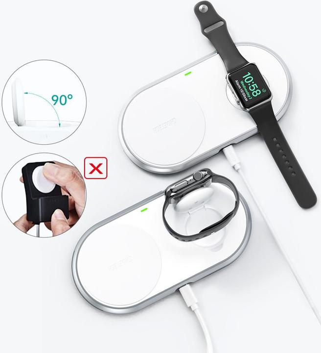 Produktbild Choetech Qi 2in1 kabelloses Ladegerät für Smartphones (10 W)