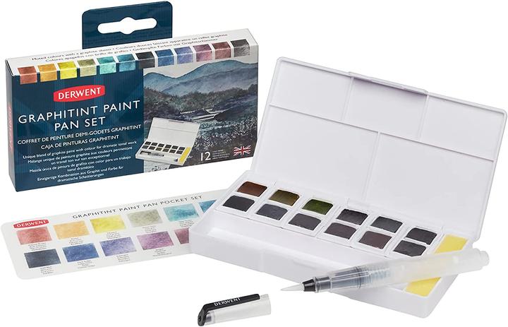 Image du produit Derwent Graphitint 12 pan set (Blanc)