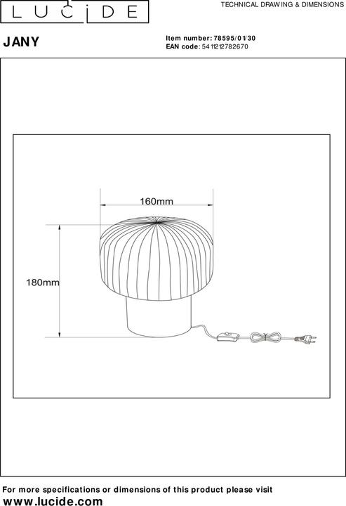 Actual product image Lucide Jany (E14)