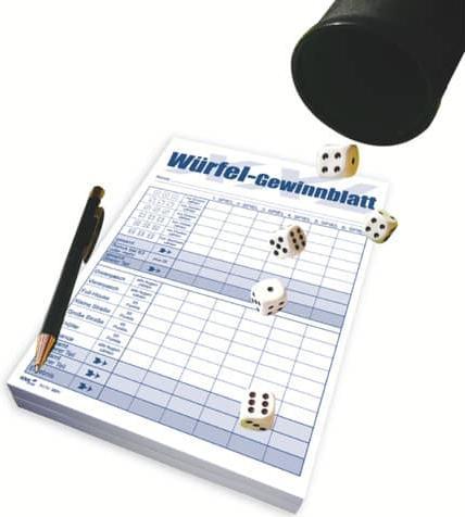 Produktbild Rnk 5801 - Würfelspiel-Block DIN A5, 2 Block je 85 Blatt für 1.020 Spiele