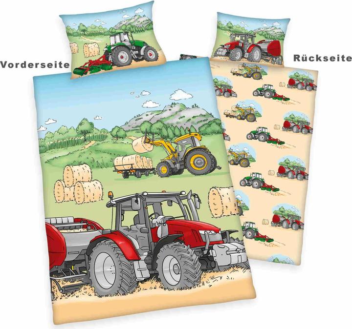 Produktbild Herding Kinder-Wendebettwäsche "Traktor"