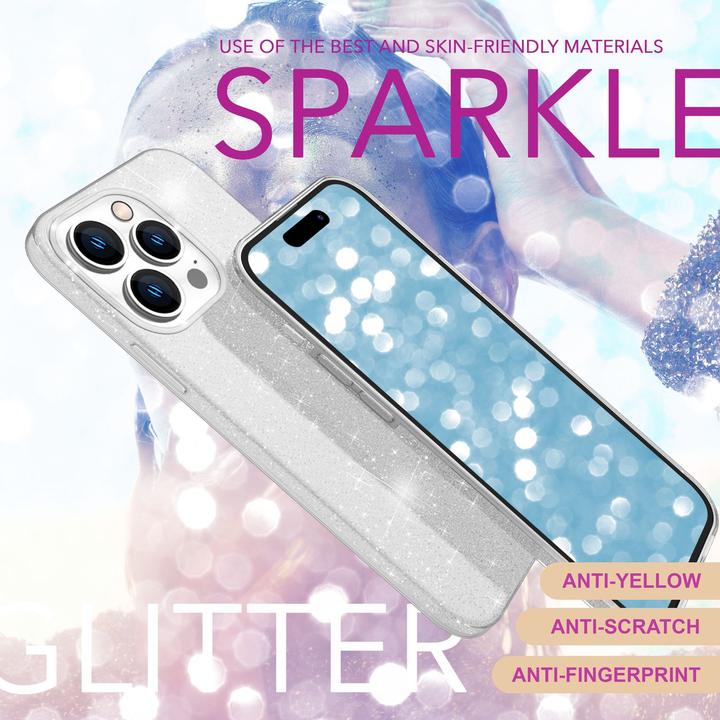 Immagine prodotto Nalia Copertina ibrida glitterata (Apple iPhone 16 Pro)