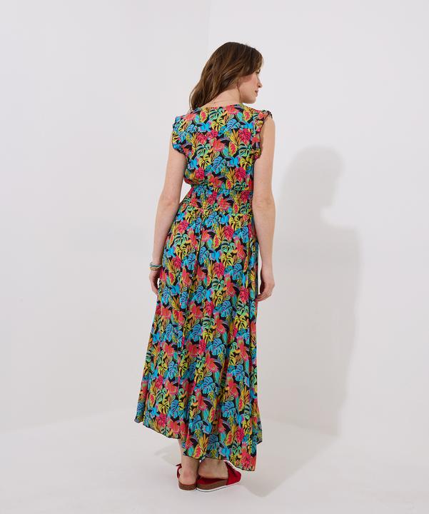 Actual product image Joe Browns Tropical Print V-Neck Tassel Sleeveless Maxi Dress (12)