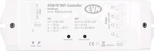 Actual product image EVN RGBWWiFi4x5A WiFi receiver 122436V 4x5A suitable for applications DIM CCT RGB RGBW
