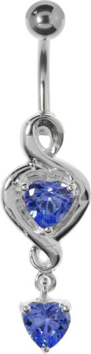 Bijouteria Bauchpiercing (Chirurgenstahl 316L, Kristall, Silber 925)
