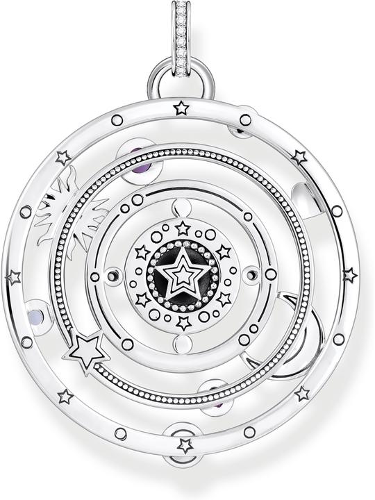 Immagine prodotto Thomas Sabo Ciondolo emisfero con pietre colorate argento annerito (Argento 925, Smalto/argento, Smalto)