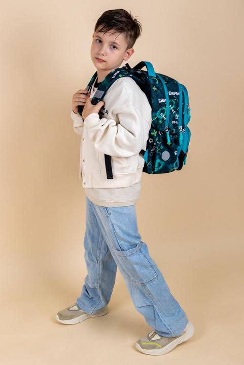 Produktbild Belmil Maxi Pack Schulrucksack mit Brustgurt 2tlg. Set "Football Goa (22 l)