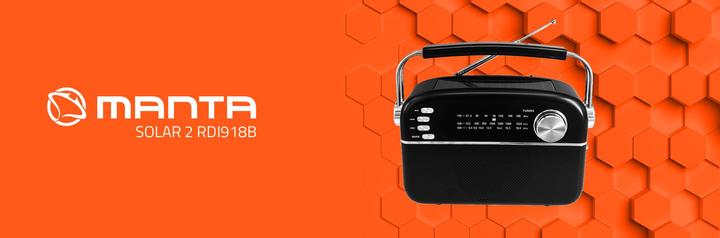 Image du produit Manta Radio portable FM/AW/SW avec panneau solaire (AM, FM, Bluetooth)
