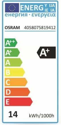 Energie-Label Osram Led Base Classic A (E27, 14 W, 1521 lm, 3 x, F)