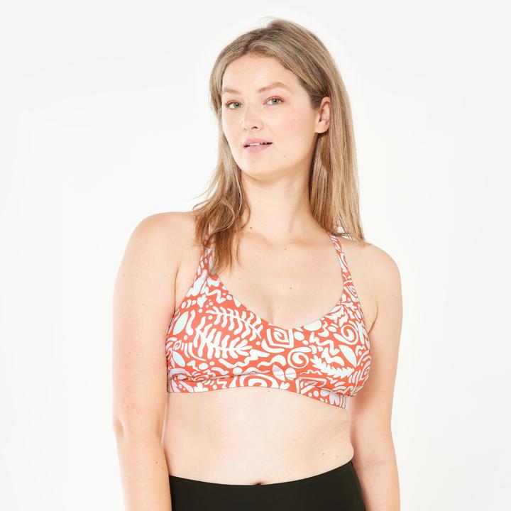 Image du produit Nabaiji Haut de maillot de bain natation Femme - Lila poly rouge (40)