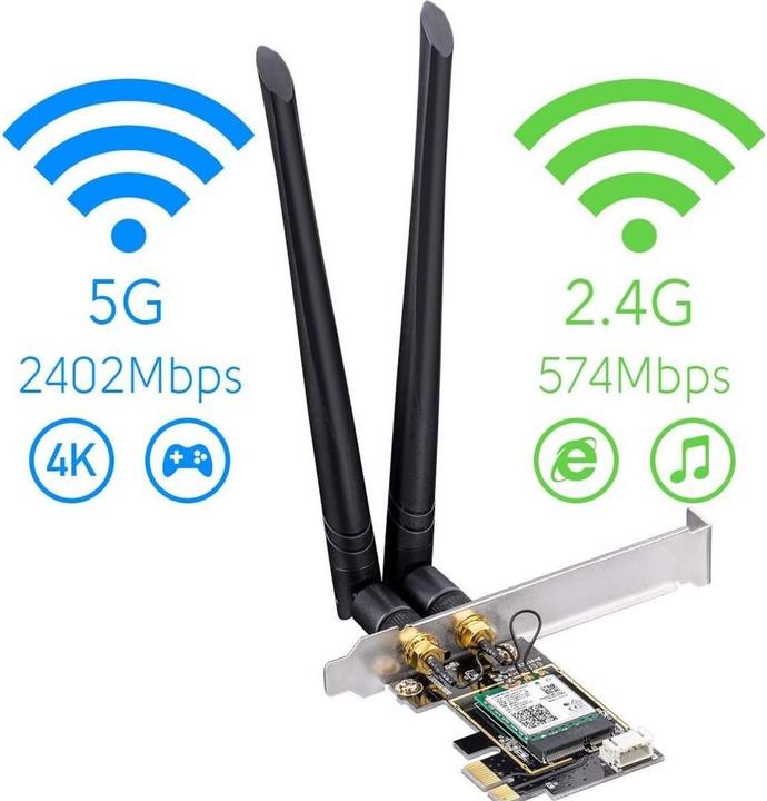 Image du produit Cudy WE3000 carte réseau WLAN interne / Bluetooth (Mini PCI Express)