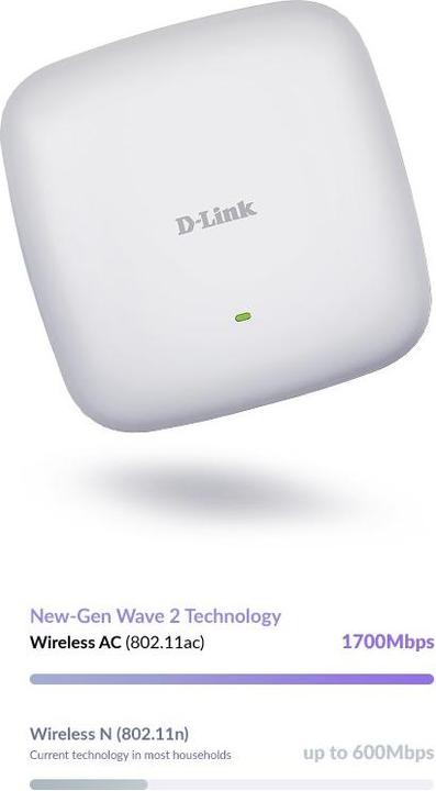 Produktbild D-Link DAP-2682 W-LAN AC AccessP. PoE Dualb. o.N. 1300MBit (1733 Mbit/s)