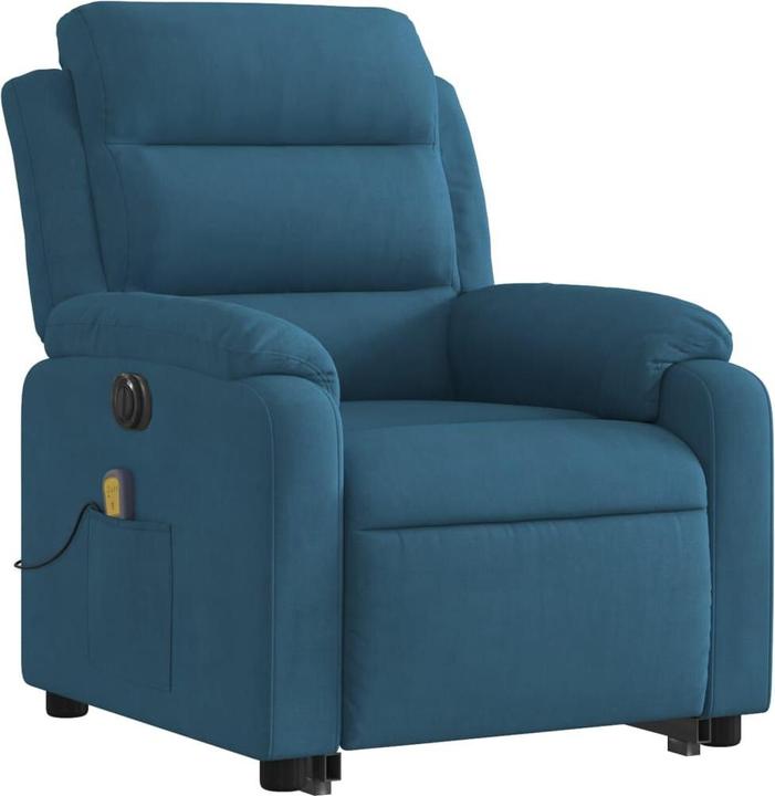 Image du produit VidaXL Fauteuil de massage releveur électrique Fauteuil de relaxation bleu velours