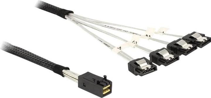 Delock Cavo Dellock SAS: SFF-8643- 4xSATA, 0.5m