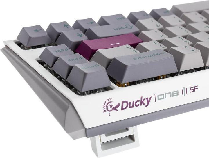 Actual product image Ducky One 3 Mist Grey SF Gaming Keyboard, RGB LED - MX-Blue (US) (US, Cable)