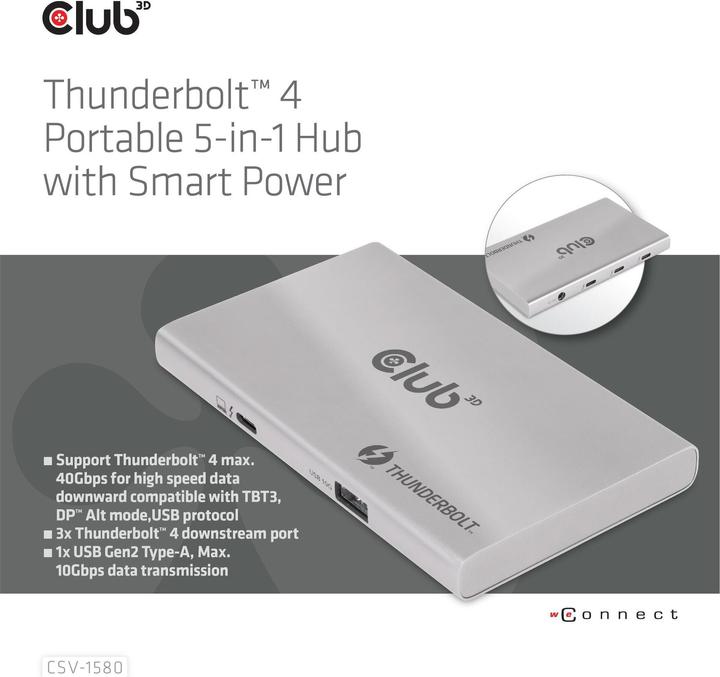 Actual product image Club 3D CSV-1580 (USB-C, 5 Ports)