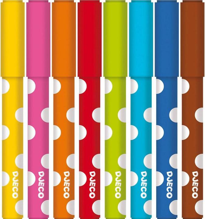 Actual product image Djeco Felt tip pens for the little ones (Multicolor, 8 x)