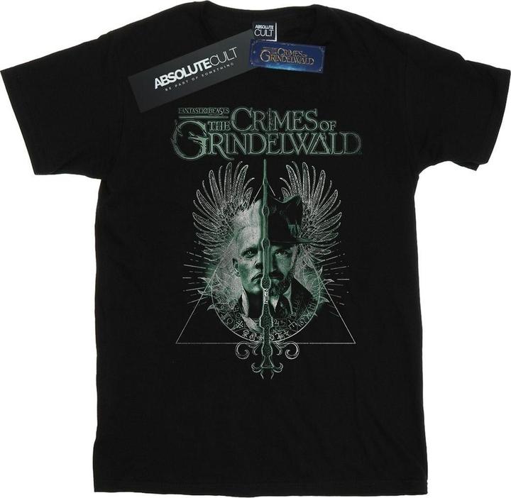 Actual product image Fantastic Beasts Boys The Crimes Of Grindelwald Wand Split T-Shirt (128)