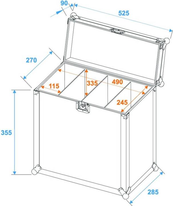 Produktbild Roadinger Transportcase für 4x SLS, Grösse M