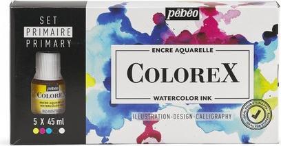 Jaune primaire, Magenta, Noir ivoire, Blanc, Cyan