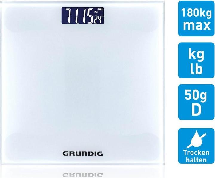 Immagine prodotto Grundig Corpo in scala bianco 28x28x2,2cm (180 kg)