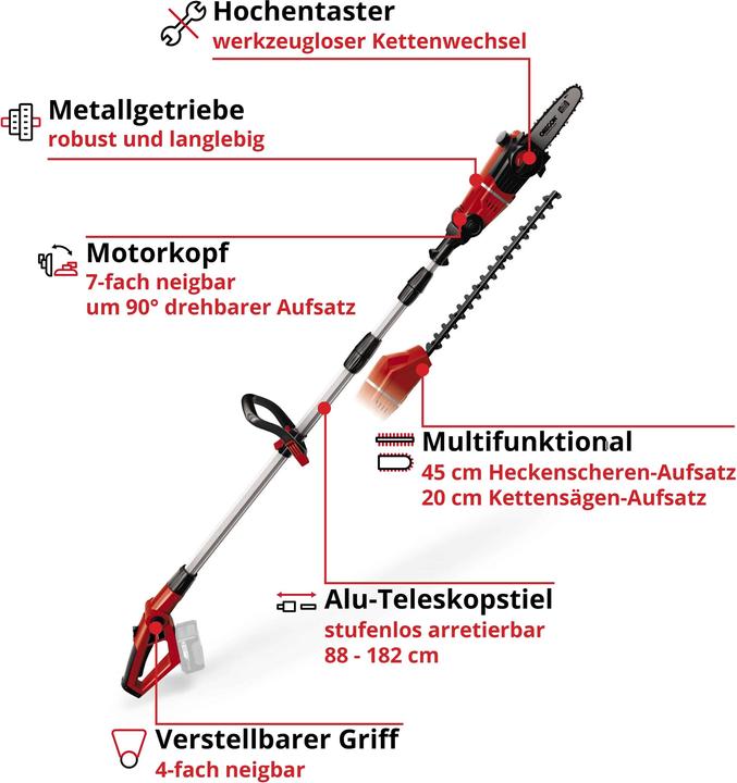 Image du produit Einhell GE-HC18Li T Solo Power X Change (Taille-haies sans fil)
