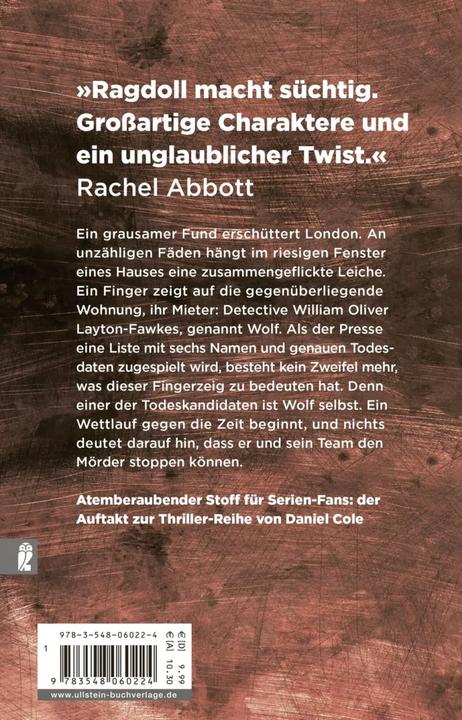 Produktbild Ragdoll - Dein letzter Tag (Deutsch, Daniel Cole, 2019)