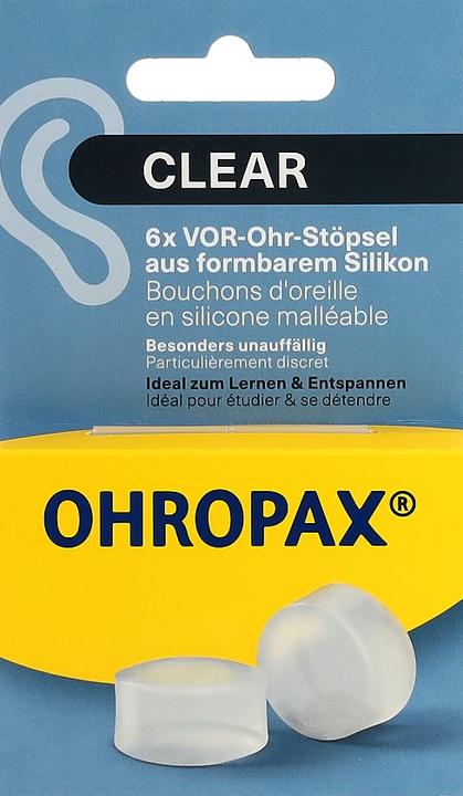 Actual product image Ohropax Silicon Clear (6 x)