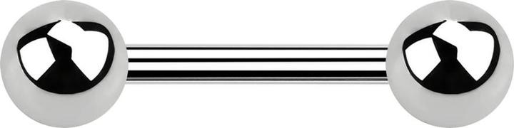 Produktbild Star Piercing Barbell Innengewinde silber mit zwei Kugeln (Chirurgenstahl 316L)